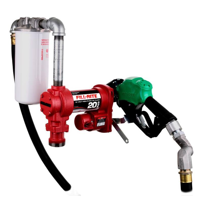 FILL-RITE 12-Volt 20 GPM 1/4 HP Fuel Transfer Pump (Filter with Swivel Package) - FR4220HDSFQ