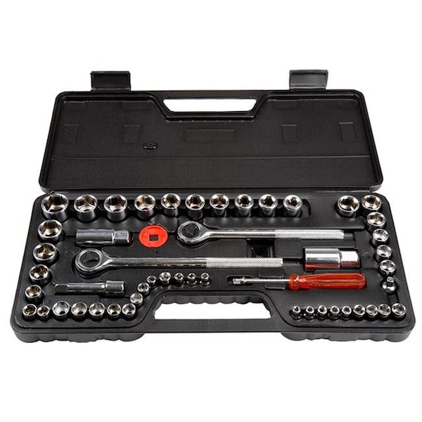 Stalwart Stalwart 75-HT3014 0.25; 0.37 & 0.5 in. SAE & Metric Drive Socket Set; 52 Piece - 75-HT3014