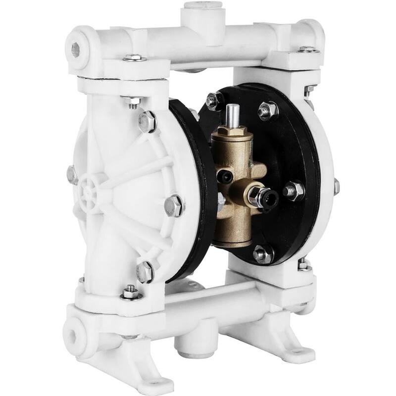 VEVOR Air-Operated Double Diaphragm Pump 1/2 in. Inlet Outlet 13.2 GPM 120PSI PTFE Diaphragm Transfer Pump for Oil Diesel - YBGMBQBY-15PP0001V0