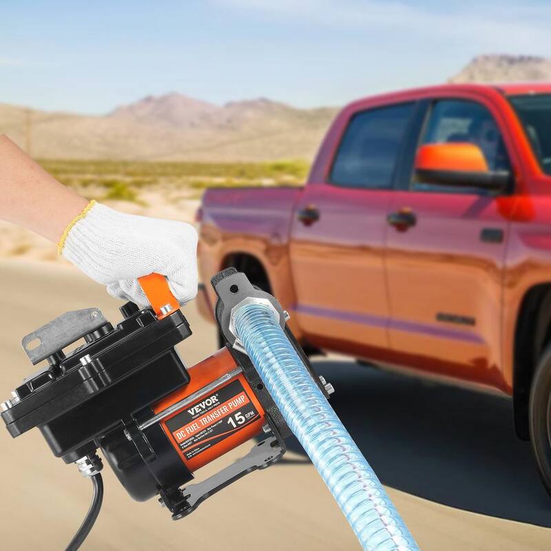 VEVOR Fuel Transfer Pump 15 GPM 1/4 HP Electric Diesel Transfer Pump Auto Shut-Off Fuel Nozzle Long Inlet & Outlet Hose - FBBMG15GPM14E8RUQV9