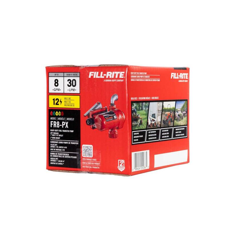 FILL-RITE FR8-PX 12-Volt 8 GPM (31 LPM) 1/12 HP Fuel Transfer Pump (Pump Only) - FR8-PX