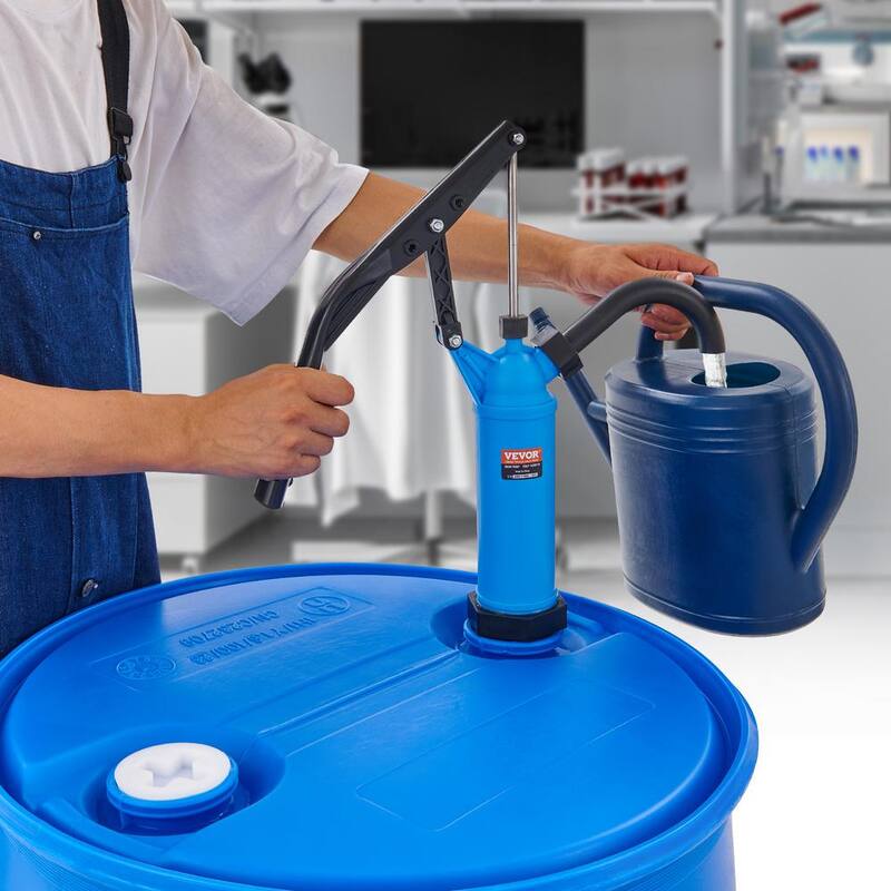 VEVOR 5 gal. - 55 gal. Drum Pump Lever-Action Barrel Pump with 3-Section Suction Tube Assembly and Hose - SDTBSYPP10555ASKQV0