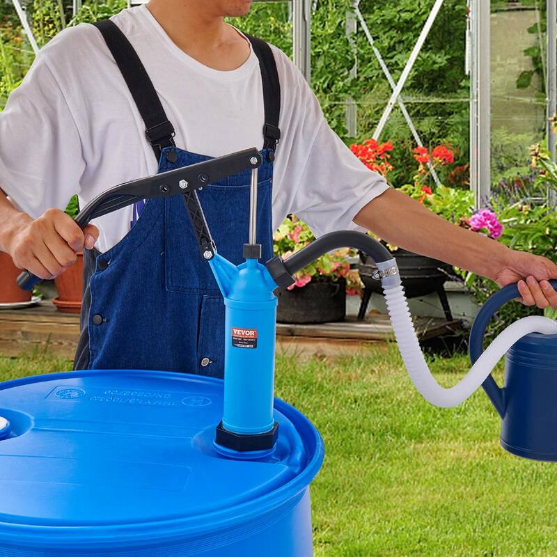 VEVOR 5 gal. - 55 gal. Drum Pump Lever-Action Barrel Pump with 3-Section Suction Tube Assembly and Hose - SDTBSYPP10555ASKQV0