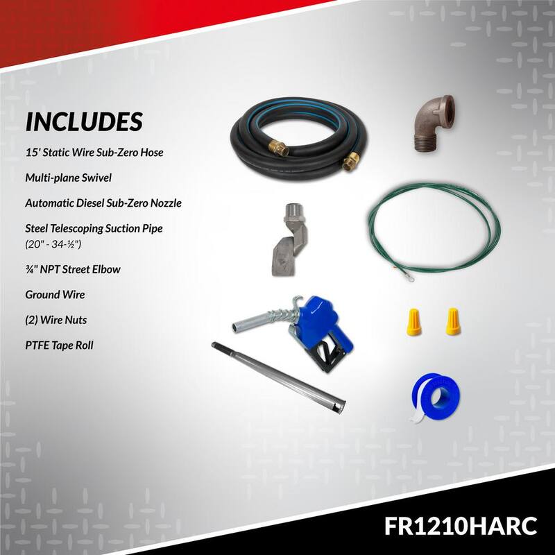 FILL-RITE 12-Volt 15 GPM 1/4 HP Fuel Transfer Pump (Arctic Package) - FR1210HARC