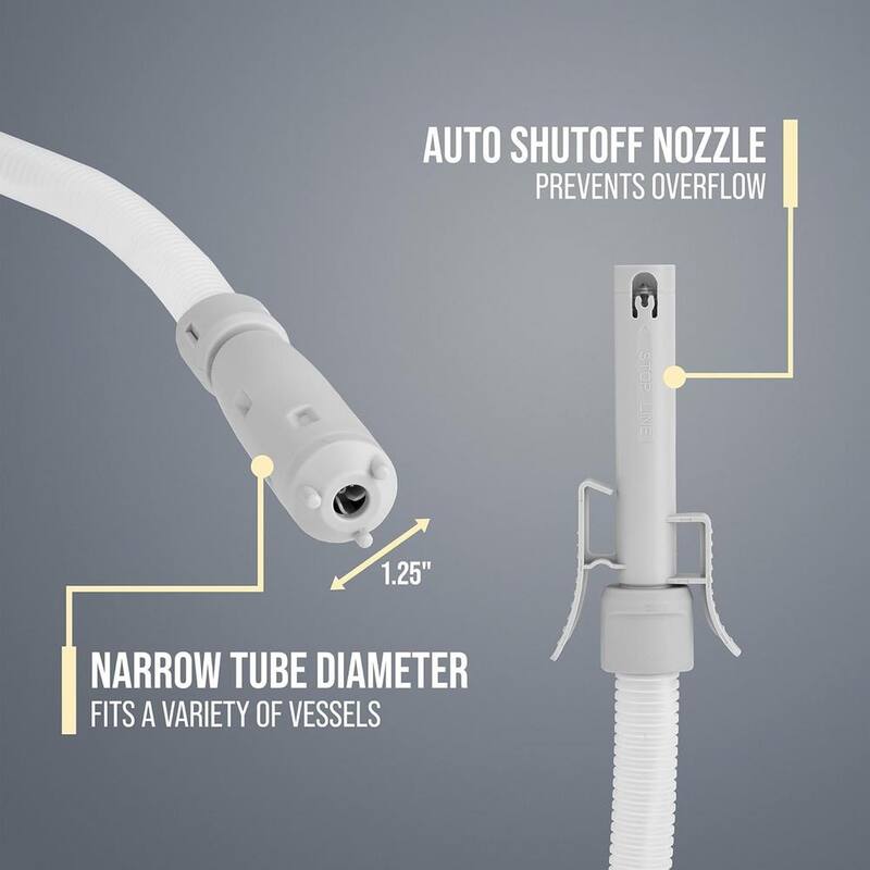 DEWAY Automatic Fuel Transfer Pump with Auto-Stop, 3 Cans Adapters, Battery Powered or DC 12V Cable - WAYPUMP18