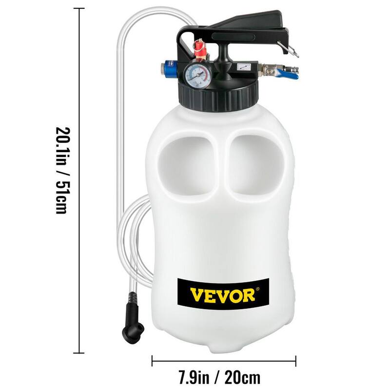VEVOR Transmission Fluid Pump 2-Way Automatic Oil Liquid Extractor Tool Set 10 Liter with (14-Pieces) ATF Filler Adapters - QCBSX10L14ATFBDV9V0