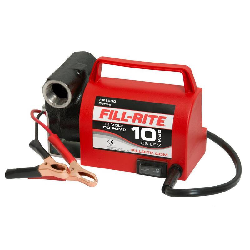 FILL-RITE 12-Volt 1/5 HP 10 GPM Portable Fuel Transfer Pump with No Accessories (Pump Only) - FR1612