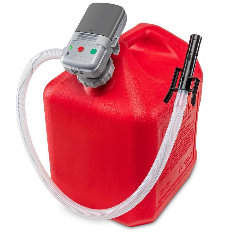 DEWAY Plastic Automatic Fuel Transfer Pump Siphon with Auto-Stop Battery Powered 35 in. Hose 307 Oz. Per Minute - WAYPUMP09