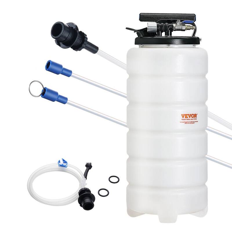 VEVOR Fluid Extractor, 1.74 gal. (6.5 Liters), Pneumatic Oil Changer Vacuum Fluid Extractor with Dipstick and Suction Hose - SDCYQ15LQD20CAED3V0-802