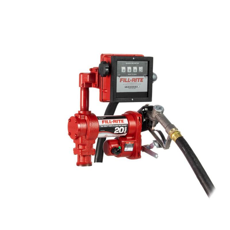 FILL-RITE 12-Volt 20 GPM 1/4 HP Fuel Transfer Pump (Mechanical Meter Package) - FR4211H