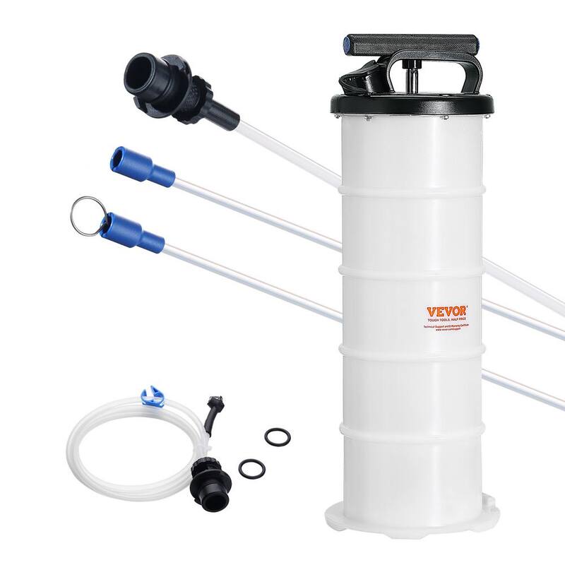 VEVOR Fluid Extractor, 1.74 gal. (6.5 Liters), Manual Hand-Operated Oil Changer Vacuum Fluid Extractor with Dipstick and Hose - SDCYQ7LSD6128GIHSV0-802
