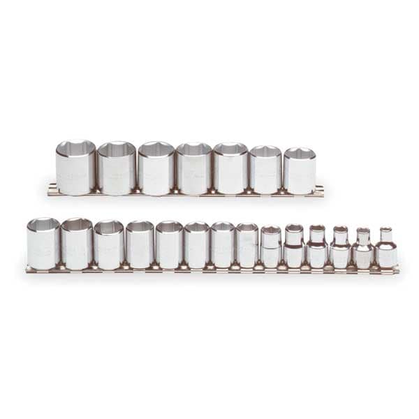 Proto 3/8" Drive Socket Set Metric 21 Pieces 6 mm to 26 mm , Full Polish - J52211