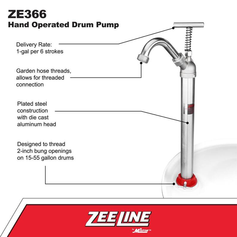 ZEELINE BY MILTON Hand Operated Drum Pump - ZE366