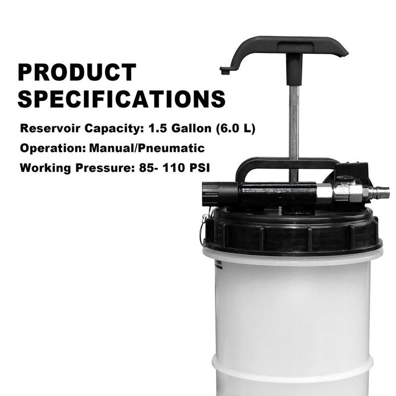 Big Red Manual Convenient Oil Change Pump/Fluid Extractor, Capacity: 6.0L - ATPFE65R