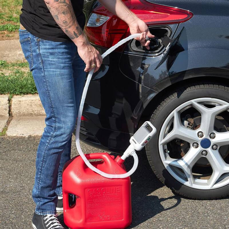 DEWAY Automatic Fuel Transfer Pump with Clip Nozzle for Flow Control and Stop, Fits All Cans - WAYPUMP15