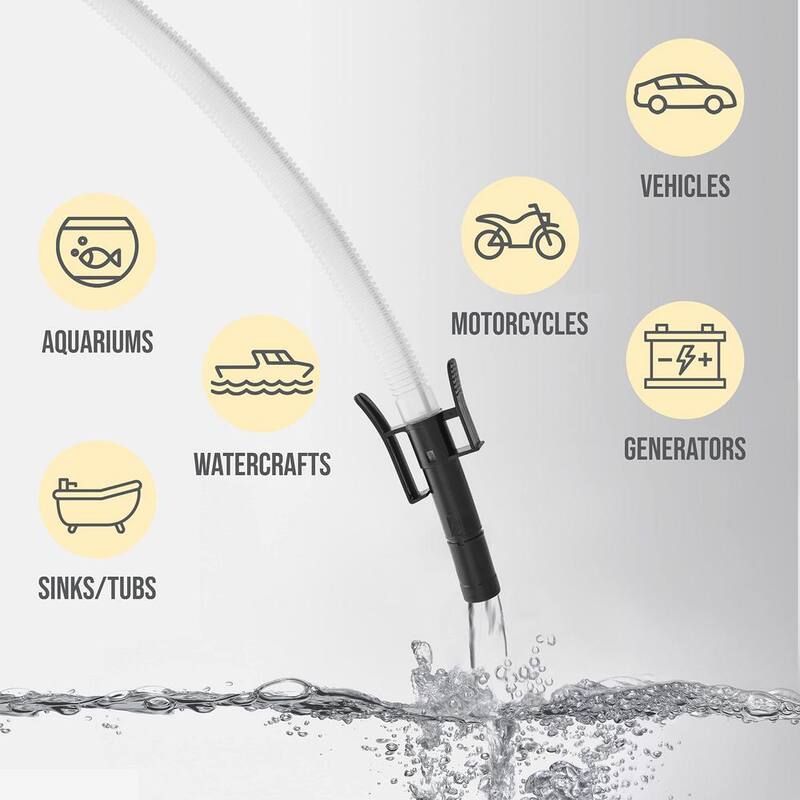 DEWAY Automatic Fuel Transfer Pump with Clip Nozzle for Flow Control and Stop, Fits All Cans - WAYPUMP15