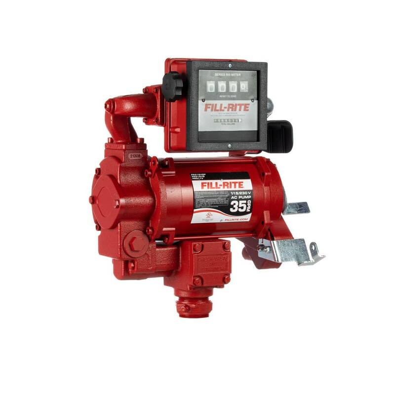 FILL-RITE 230-Volt 3/4 HP 35 GPM Fuel Transfer Pump with Mechanical Meter - FR311VN
