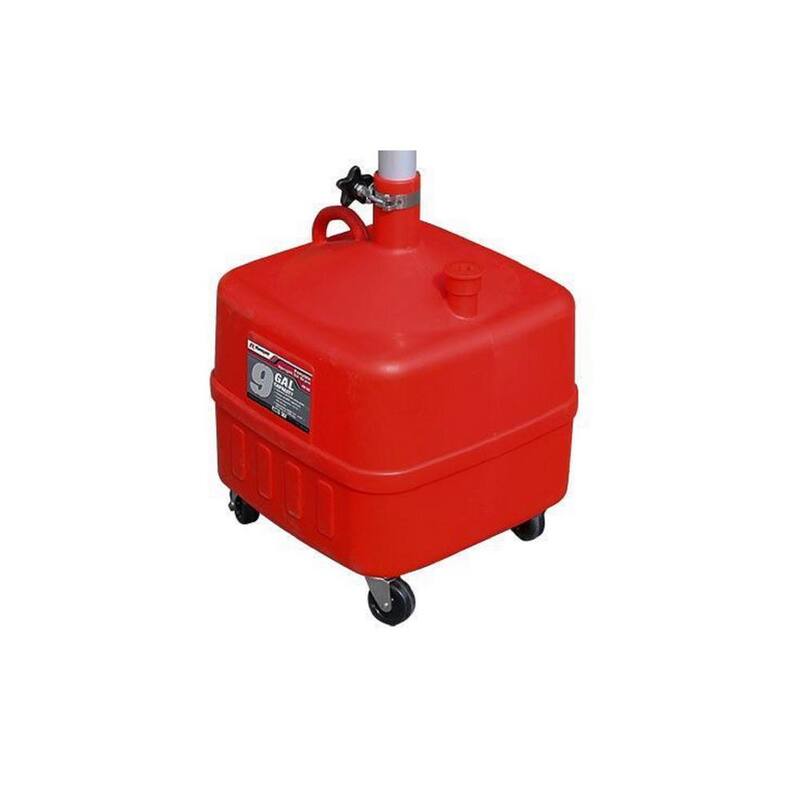 RANGER RD-9G Upright Portable Oil and Waste Fluid Lift Drain, 9 Gal. Capacity, Adjustable Height - 5150997
