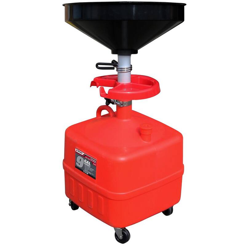 RANGER RD-9G Upright Portable Oil and Waste Fluid Lift Drain, 9 Gal. Capacity, Adjustable Height - 5150997