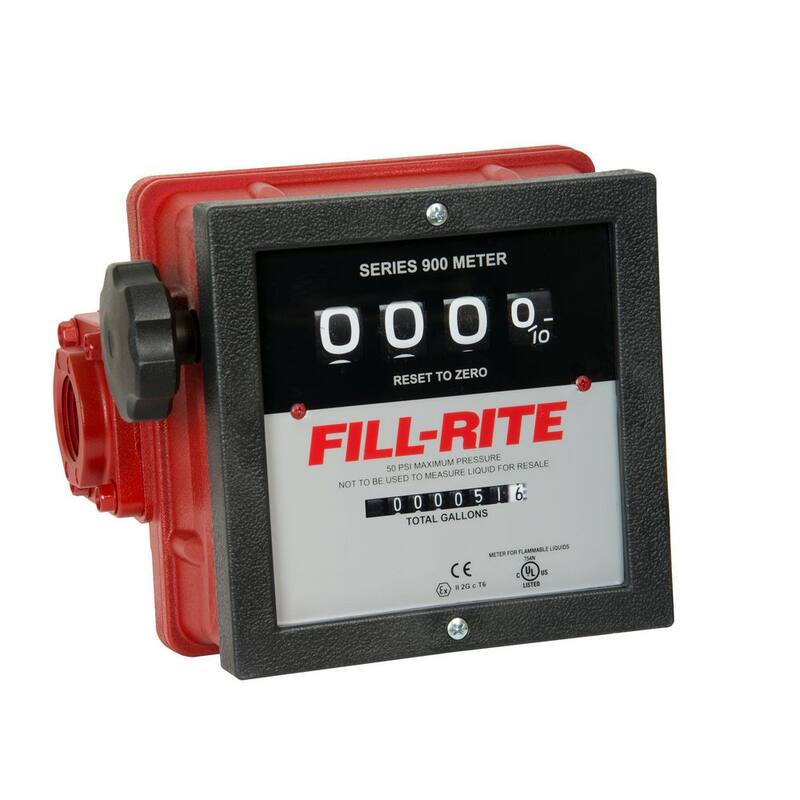 FILL-RITE 120-Volt 25 GPM 1/3 HP Continuous Duty Fuel Transfer Utility Pump w/ 12 ft. Hose Unleaded Auto Nozzle &Mechanical Meter - NX25-120NB-AH
