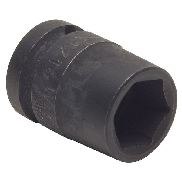 Westward 1/2 in Drive Impact Socket 10 mm Size 6 pt Standard Depth, Black Oxide - 4LXP4