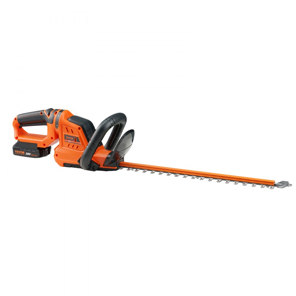 VEVOR 20V Cordless Hedge Trimmer, 18 inch Double-edged Steel Blade, Hedge Trimmer Kit 20V Battery, Fast Charger, and Blade Cover Included, 180° Rotating Head - W20V20AH07518XALZV1