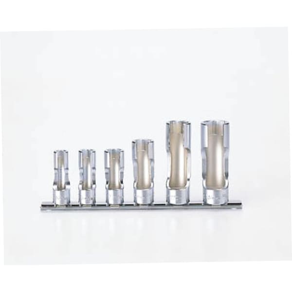 Ko-Ken Socket set 8mm-19mm Flare Nut 150mm 6 pieces 3/8 Sq. Drive - RS3300FN/6