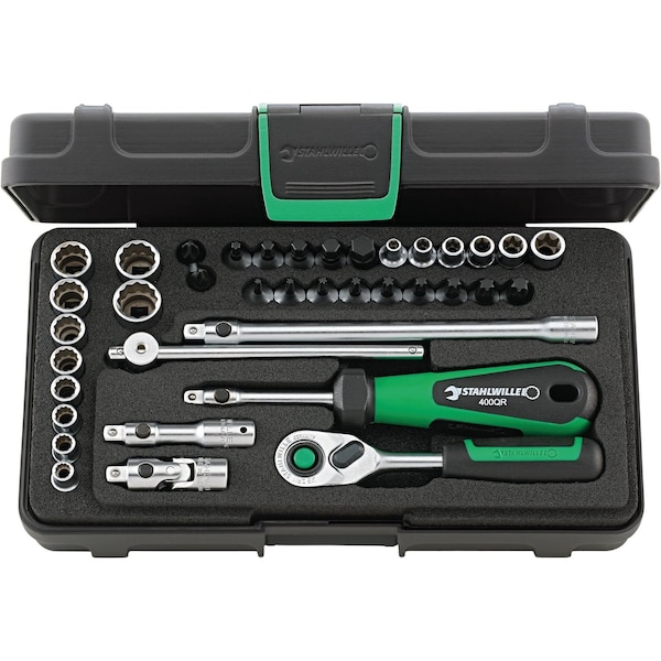 Stahlwille Tools 6, 3 mm (1/4") Socket wrench set 40D/40TX/44KTX/32/6QR 38-pcs. - 96010120