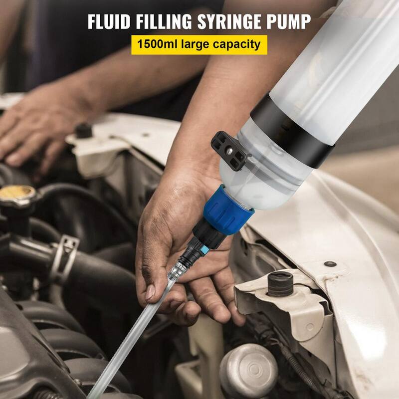 VEVOR Transmission Fluid Pump 0.3 Gal. ABS Automatic Transmission Fluid Pump Tool Set with ATF Filler Adapters - QCBSXCYQP1.5LOMOPV0
