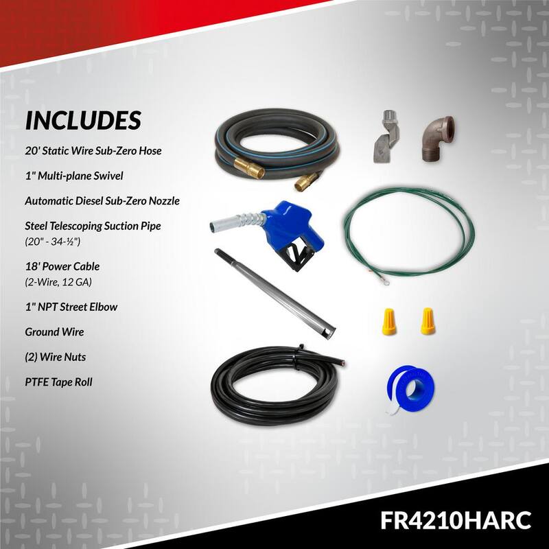 FILL-RITE 12-Volt 20 GPM 1/4 HP Fuel Transfer Pump (Arctic Package) - FR4210HARC