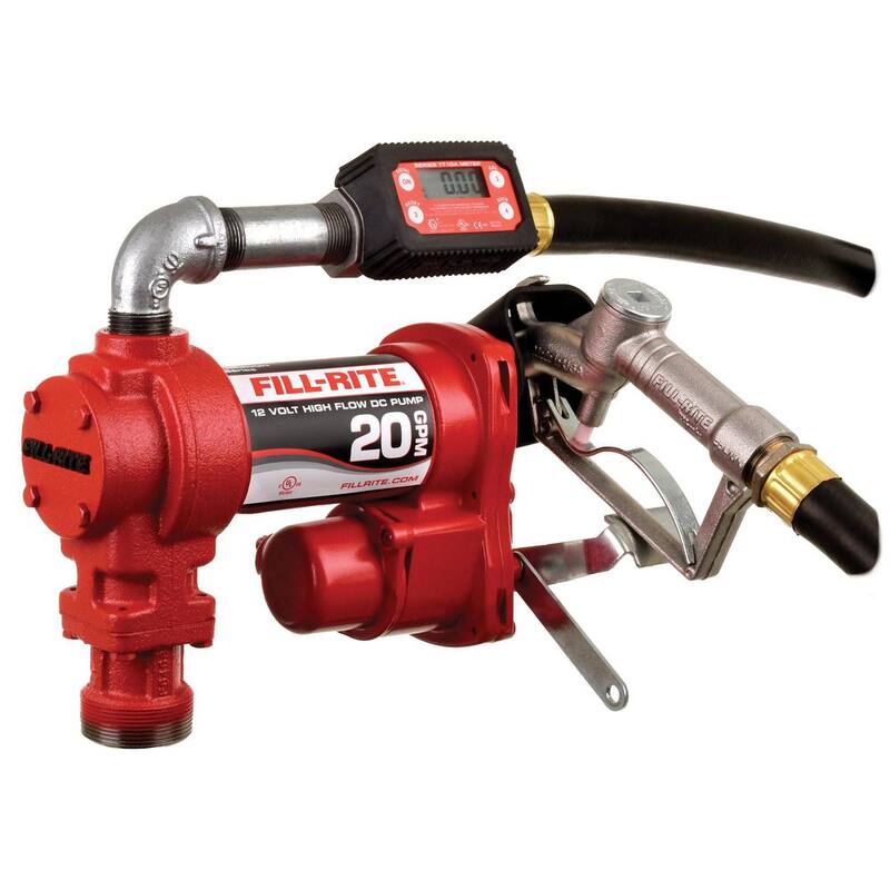 FILL-RITE 12-Volt 20 GPM 1/4 HP Fuel Transfer Pump (Digital Meter Package) - FR4219H