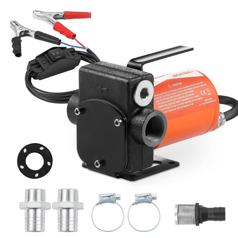VEVOR Fuel Transfer Pump 5 GPM 1/10 HP Electric Diesel Transfer Pump for Gasoline Diesel Kerosene Methanol Blends - FBBMG37GPM11OTFVQV9
