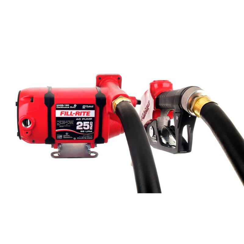 FILL-RITE 120-Volt 25 GPM 1/3 HP Continuous Duty Fuel Transfer Pump with Standard Accessories (Foot Mounted) - NX25-120NF-AA