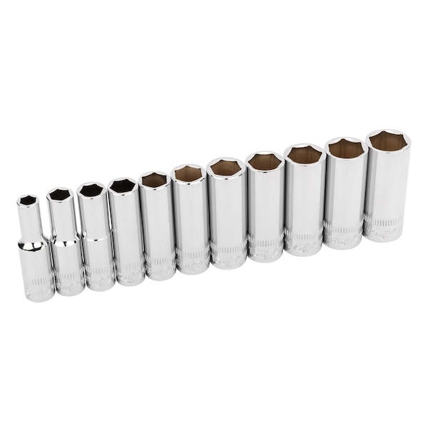 Ingersoll-Rand 11 Piece 3/8 Inch Drive Deep Socket Set - Metric 6-Pt - 752049X