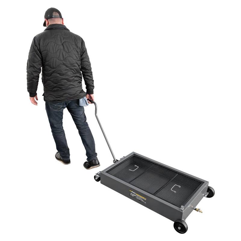 RANGER RD-15 15 Gal. Low Profile Portable Oil Drain with T-Handle and Swivel Casters - 5150206