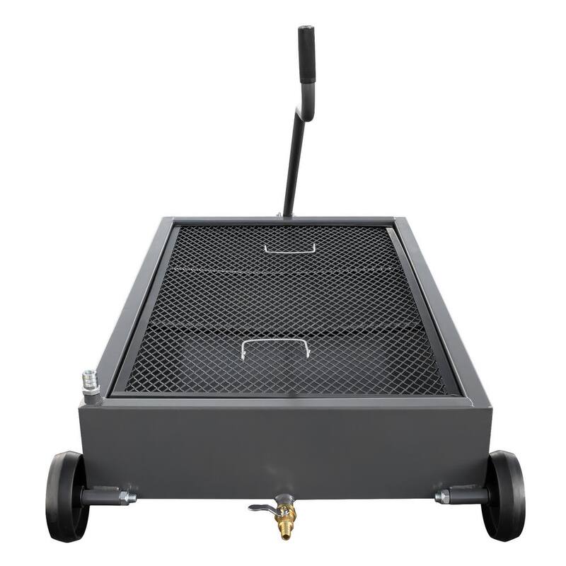 RANGER RD-15 15 Gal. Low Profile Portable Oil Drain with T-Handle and Swivel Casters - 5150206
