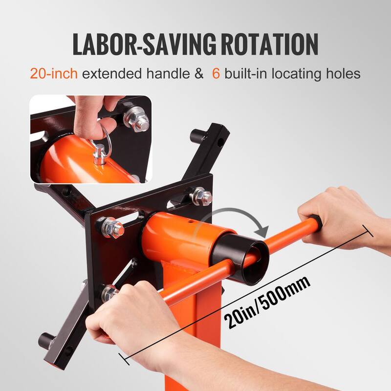 VEVOR Rotating Engine Stand 1300 lbs. Load Cast Iron Motor Hoist Dolly with 360° Adjustable Head 4-Caster 4 Arms for Auto - YDXZSFDJZJL4UDXZJV0