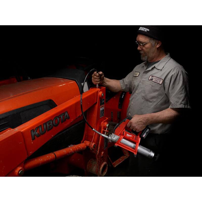 Milwaukee M12 12V Lithium-Ion Cordless Grease Gun (Tool-Only) - 2446-20