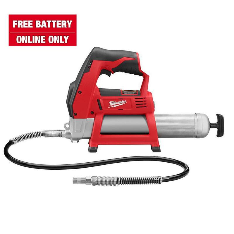 Milwaukee M12 12V Lithium-Ion Cordless Grease Gun (Tool-Only) - 2446-20