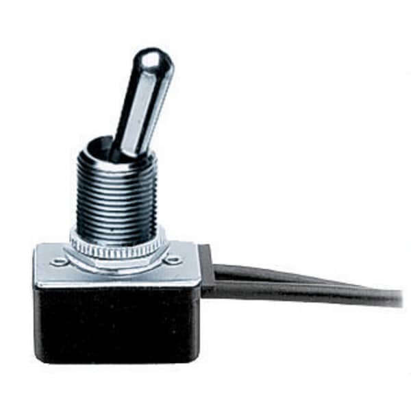 Dispositivos de cableado Hubbell Wiring Device-Kellems de grado comercial, interruptores de montaje en panel y especializados, interruptores de mango de murciélago, unipolares unipolares 4A 250V/8A 125V, cables conductores, níquel - HBL11WL
