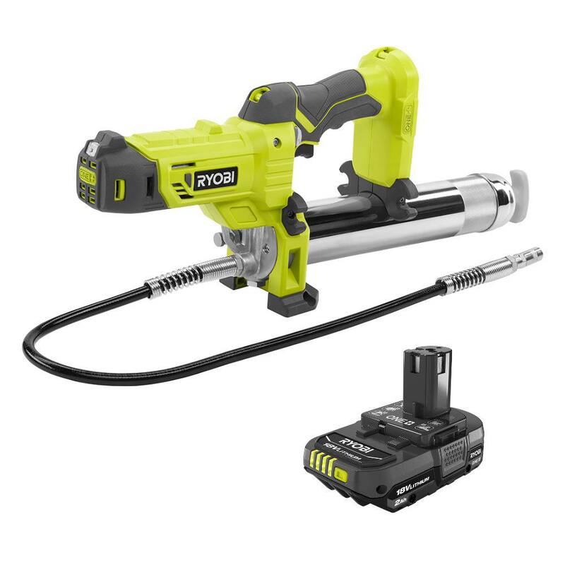 RYOBI ONE+ 18V Cordless Grease Gun with  2.0 Ah Battery - P3410-PBP006