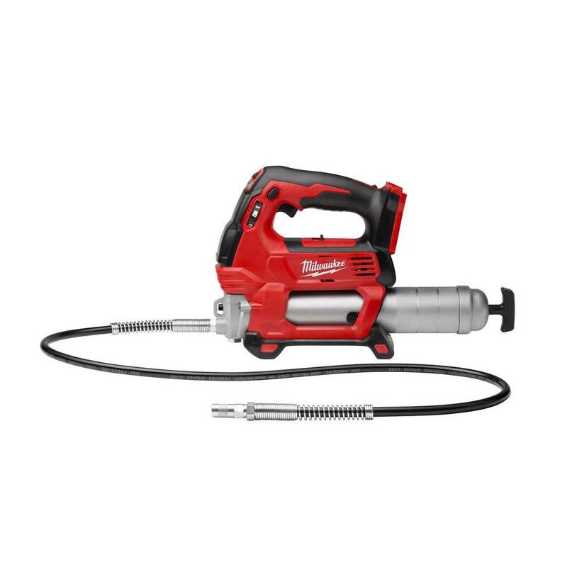 Milwaukee M18 18V Lithium-Ion Cordless Grease Gun 2-Speed (Tool-Only) with (2-Pack) 6.0 Ah Batteries - 2646-20-2646-20-48-11-1862