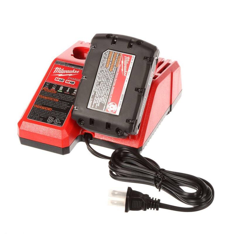 Milwaukee M18 18V Lithium-Ion Cordless 2-Speed Grease Gun 2 Battery Kit with M18 2.0 Ah Compact Battery - 2646-22CT-48-11-1820