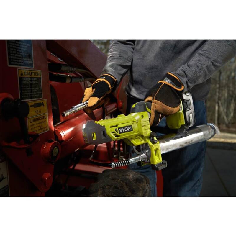 RYOBI ONE+ Grease Gun Kit w/2.0Ah Battery and Charger - P3410K1N