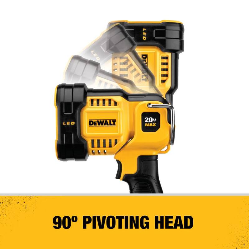 DEWALT 20V MAX Cordless 10,000 PSI Variable Speed Grease Gun and LED Jobsite Spotlight with (1) 20V 4.0Ah Battery, and Charger - DCGG571M1WCL043