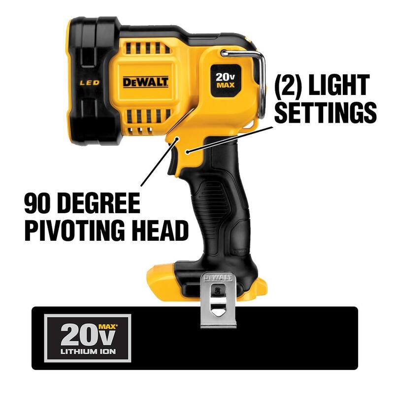 DEWALT 20V MAX Cordless 10,000 PSI Variable Speed Grease Gun and LED Jobsite Spotlight with (1) 20V 4.0Ah Battery, and Charger - DCGG571M1WCL043