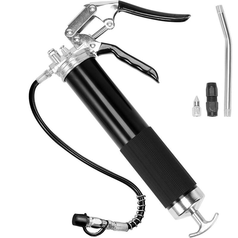 VEVOR Pistol Grip Grease Gun 6000 PSI Heavy Duty Professional Grease Gun with 17.72 in. Flexible Hose 14 oz. Capacity - SDHYQZXSQSW18DE5JV0