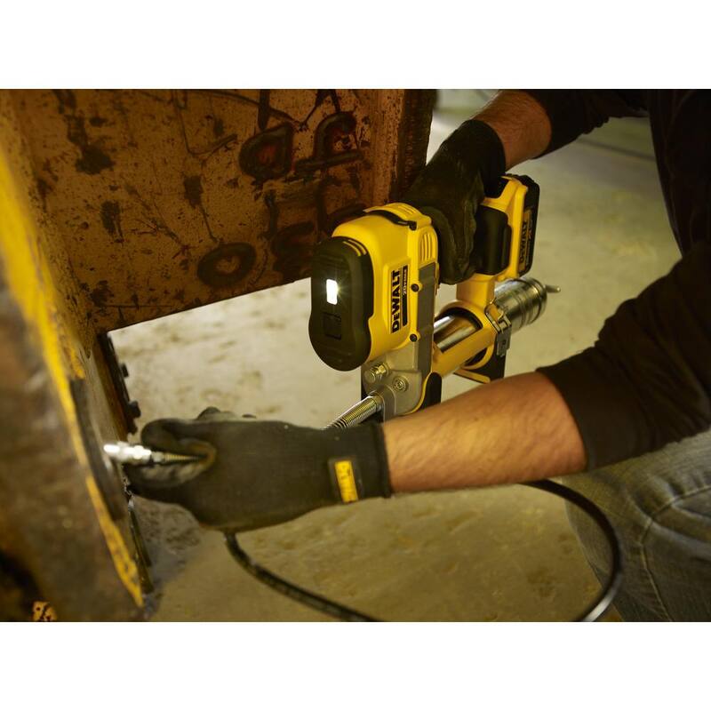 DEWALT 20V MAX Lithium Ion Cordless Grease Gun Kit, 20V MAX Cordless Reciprocating Saw, (1) 20V 4.0Ah Battery, and Charger - DCGG571M1W380B