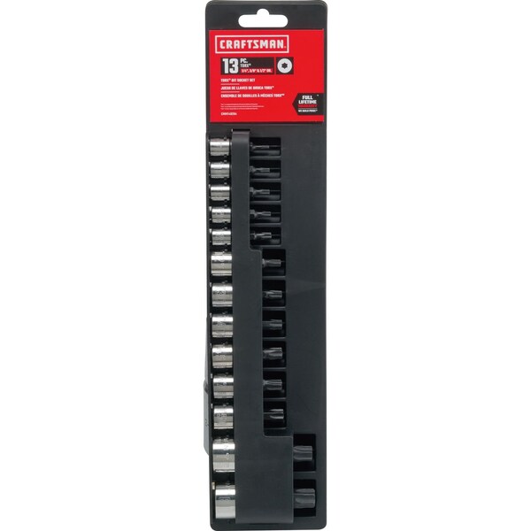 Craftsman 1/4 in, 3/8 in Drive Metric, SAE, Torx, 13 pcs - CMMT49294