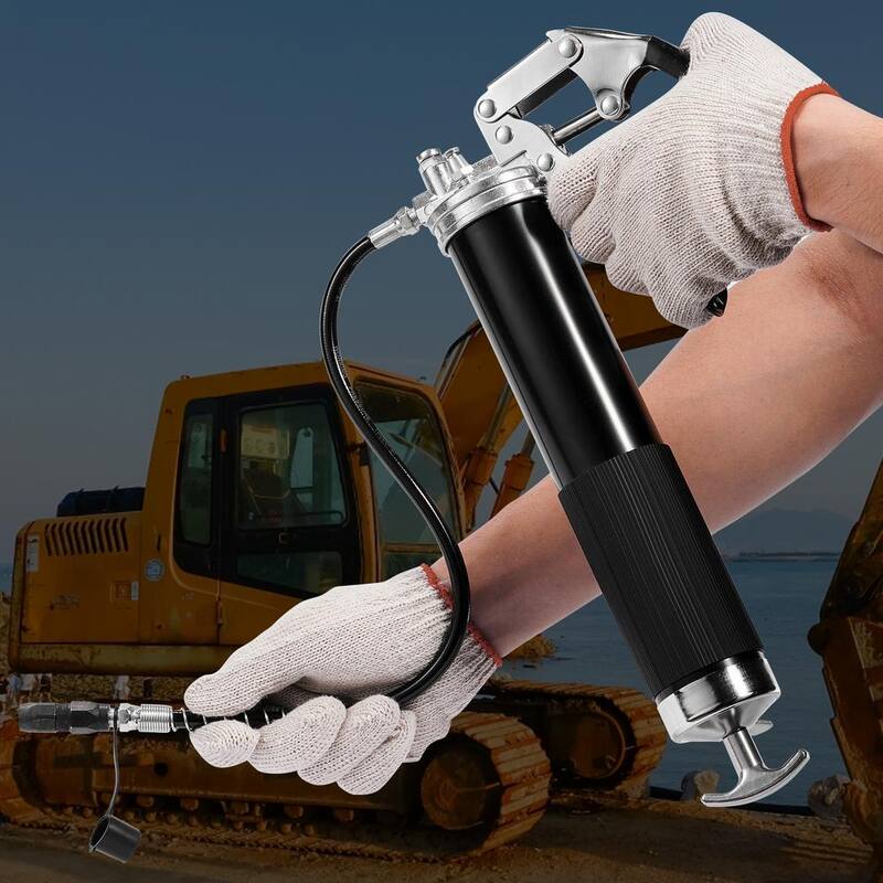 VEVOR Pistol Grip Grease Gun, 6000 PSI, 14 oz./400 CC Capacity Heavy Duty Professional Grease Gun with 19.69in. Flexible Hose - SDHYQZXSQSY1820J2V0-805